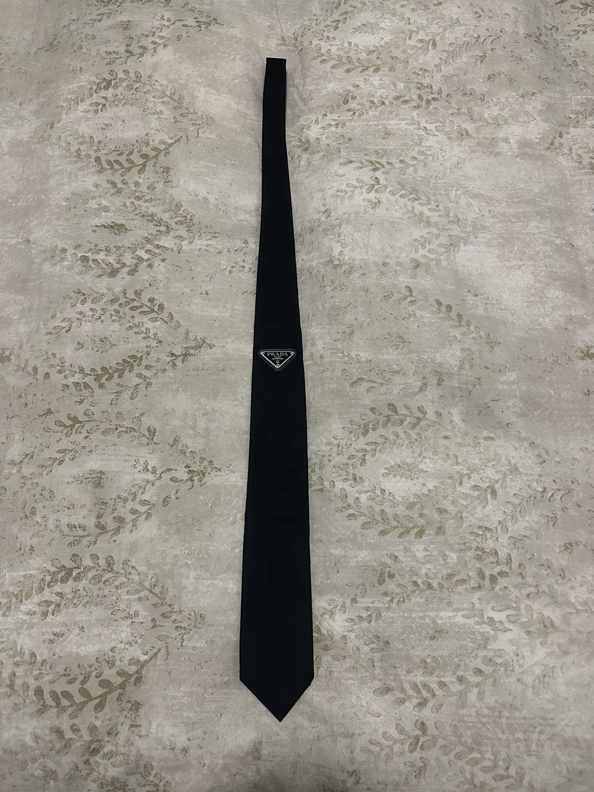 Pre-owned Prada Nylon Tie In Black