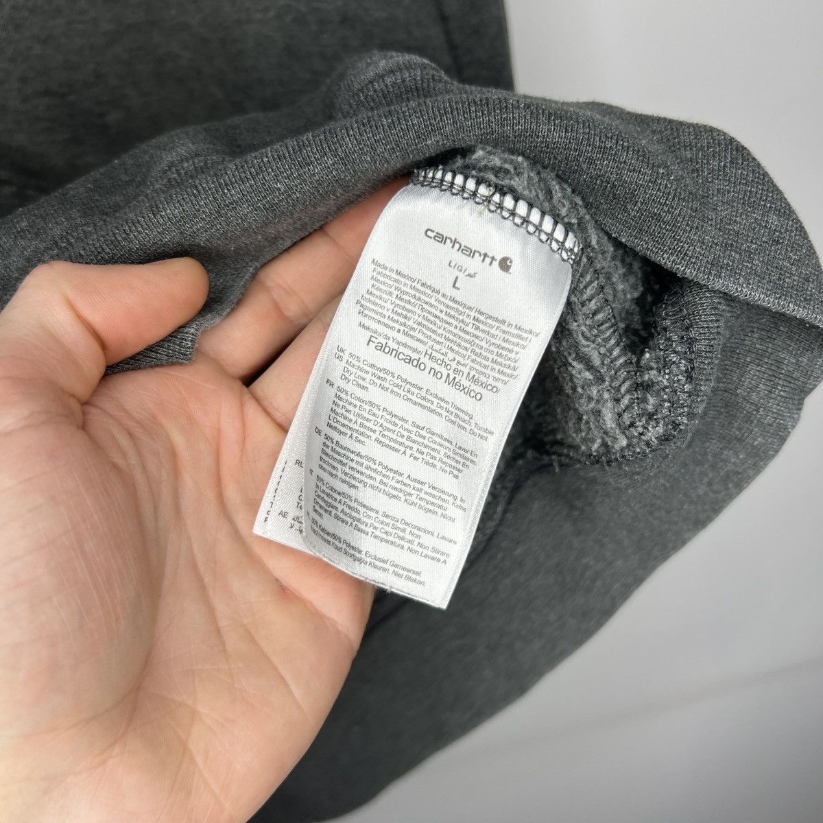 Carhartt × Carhartt Wip Carhartt WiP Hoodie Sweatshirt Hooded Grey Logo Y2K Size US L / EU 52-54 / 3 - 6 Thumbnail