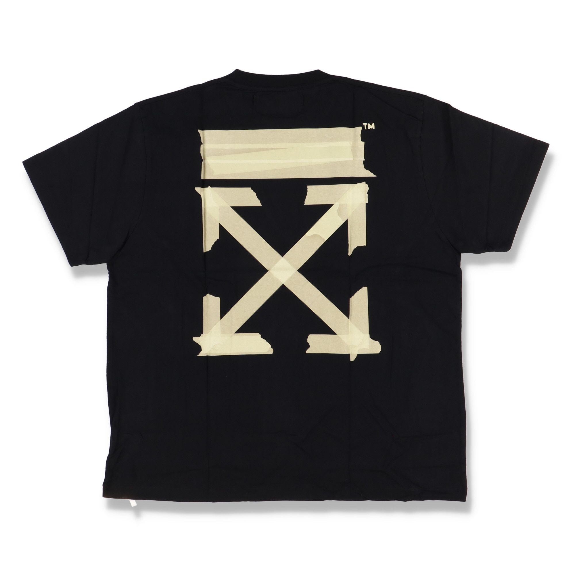 Off-White Black Tape Arrows Logo Oversized T-Shirt Size XS / US 0-2 / IT 36-38 - 1 Thumbnail