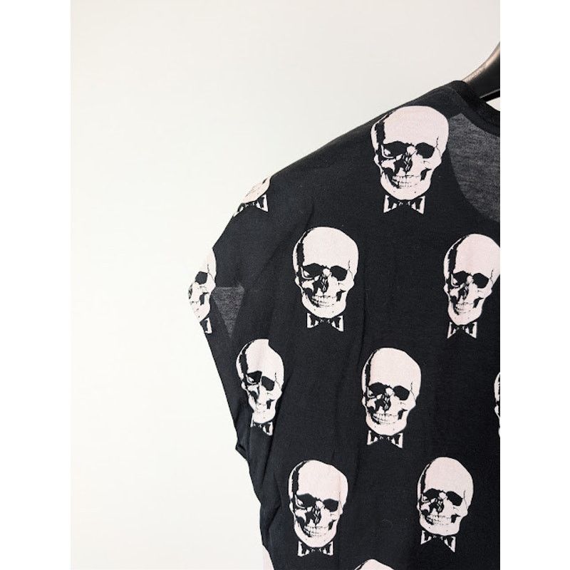 Saint Laurent Paris o1rshd1 Skull and Bowtie Print T-Shirt in Black / White Size US XS / EU 42 / 0 - 15 Thumbnail