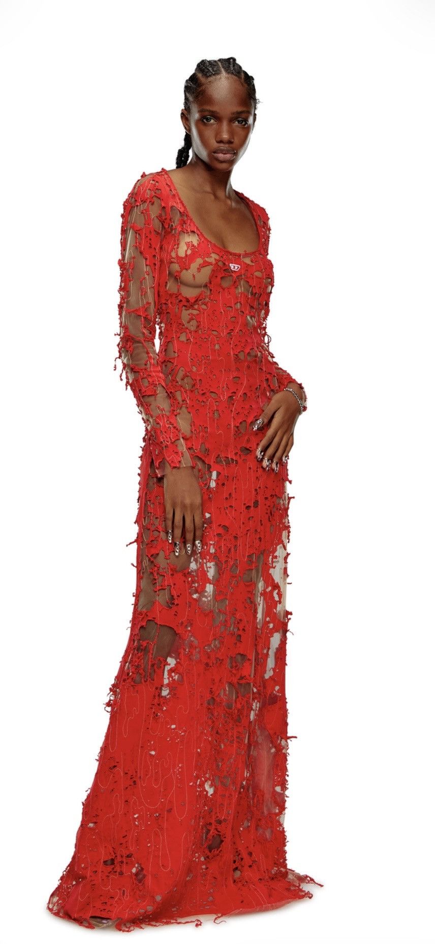 Diesel Diesel Red Lace Dress — NEW / Original Size S / US 4 / IT 40 - 1 Thumbnail
