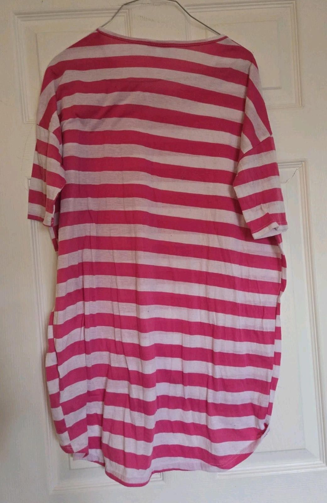 Other Lularoe Irma Tunic Pink & White Striped Size S Small Oversiz Size S / US 4 / IT 40 - 4 Thumbnail