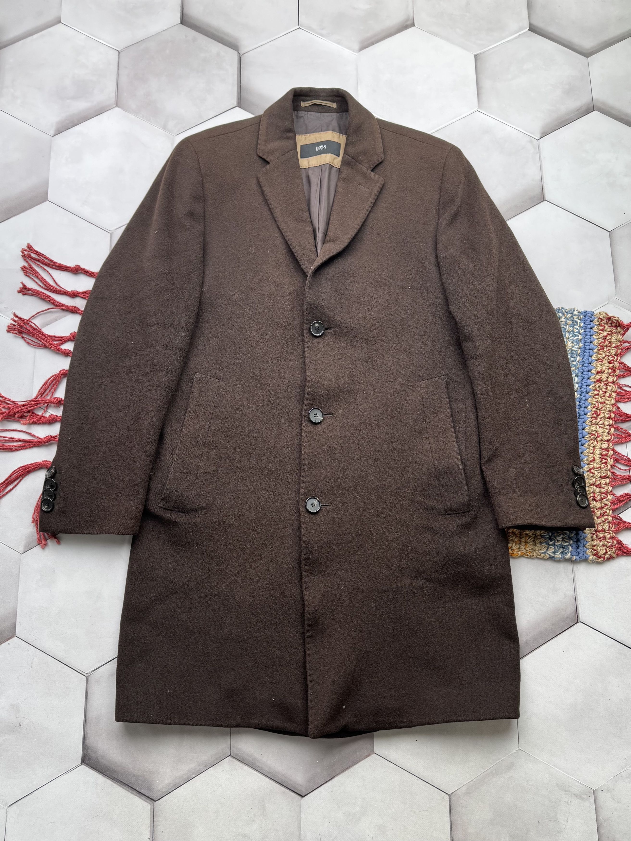 Hugo Boss Hugo Boss Vintage Wool Coat (E4) Size US S / EU 44-46 / 1 - 1 Thumbnail