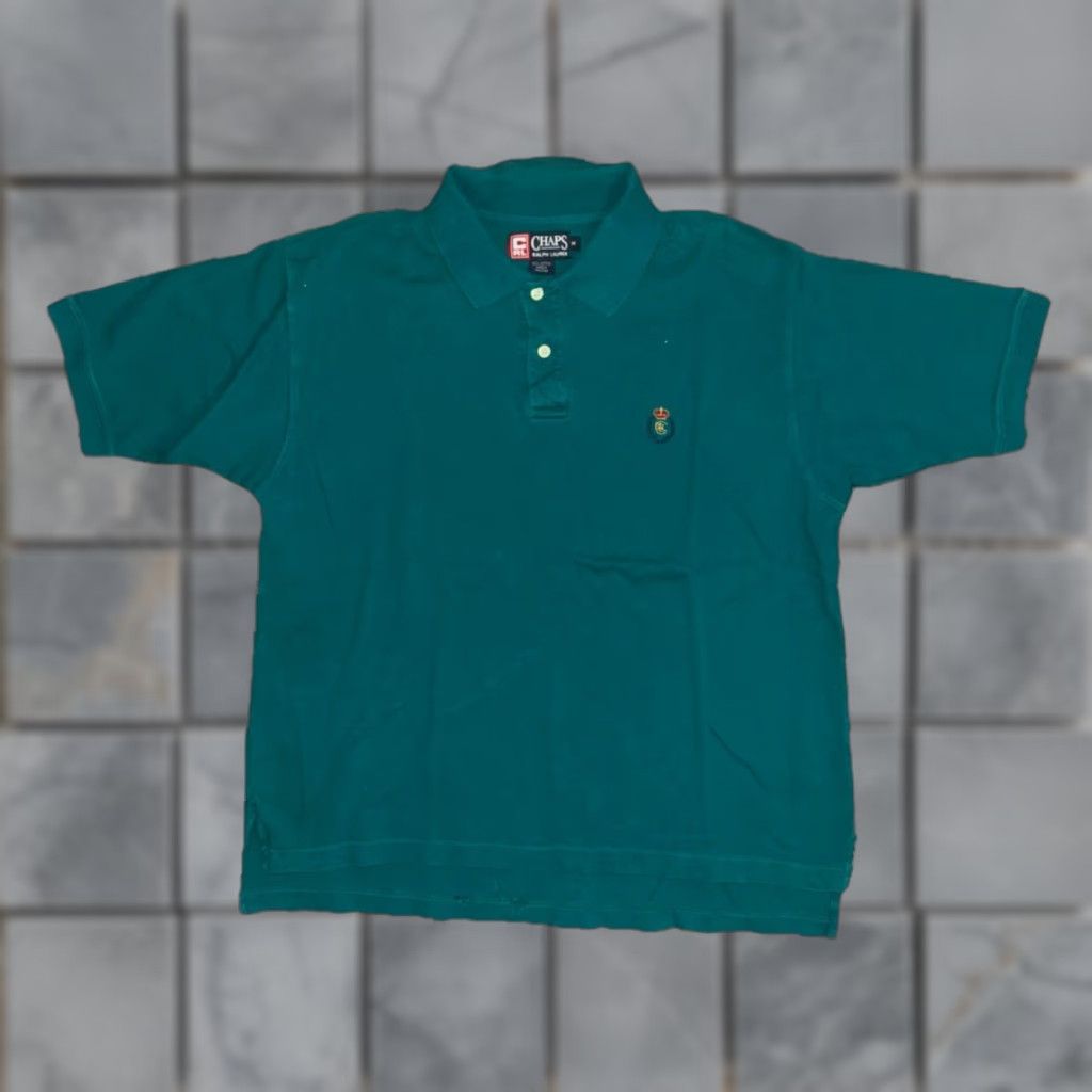Chaps VINTAGE Chaps Polo Shirt Men’s M Teal Crest Logo - Polo Shirt - Men - M - Teal - Crest Logo - 22x26 - Ralph Lauren - Chaps Size US M / EU 48-50 / 2 - 1 Thumbnail