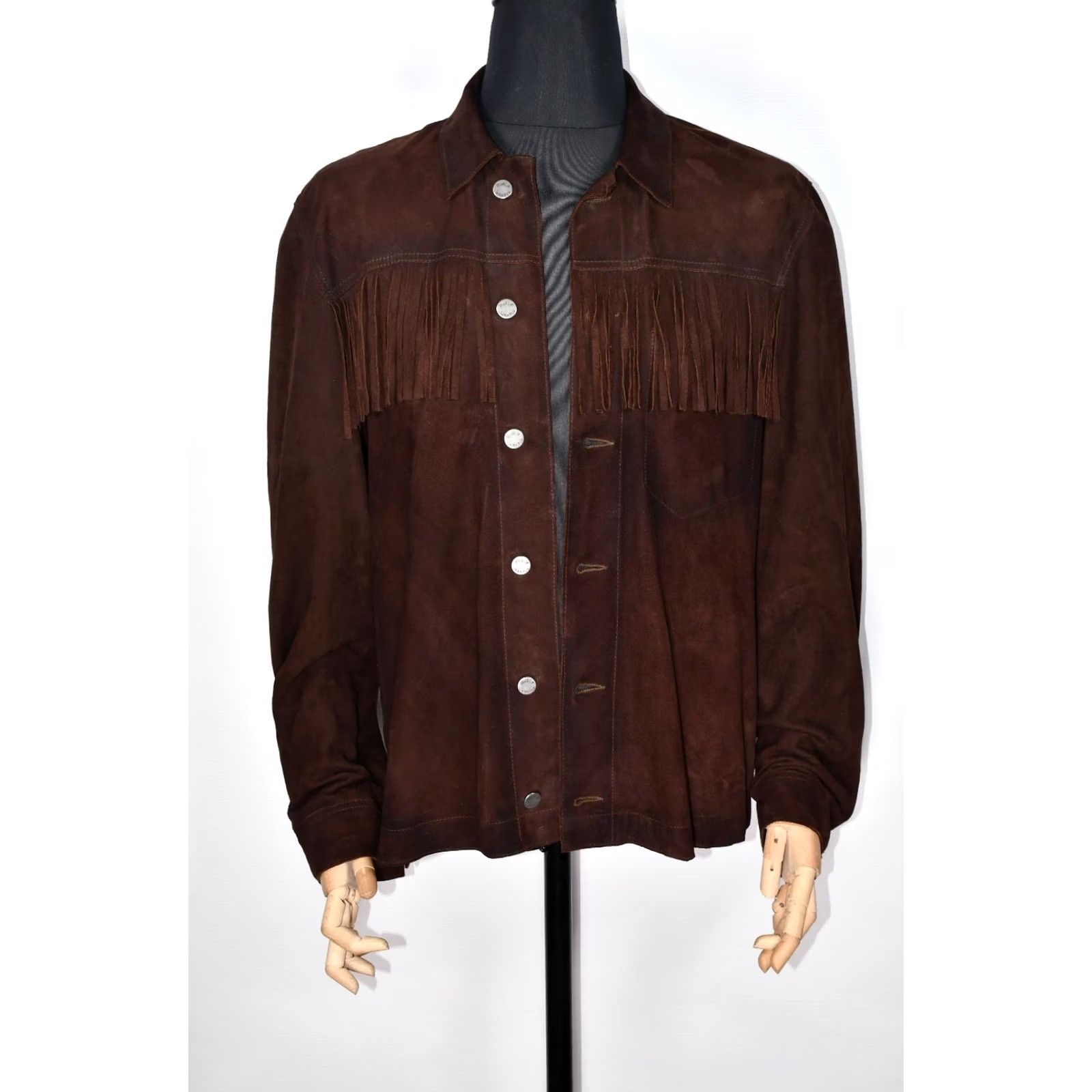 Nudie Jeans Nudie Jeans Ronny Leather Western Men's Shirt Jacket XL Brown Vintage? No Size US XL / EU 56 / 4 - 7 Thumbnail