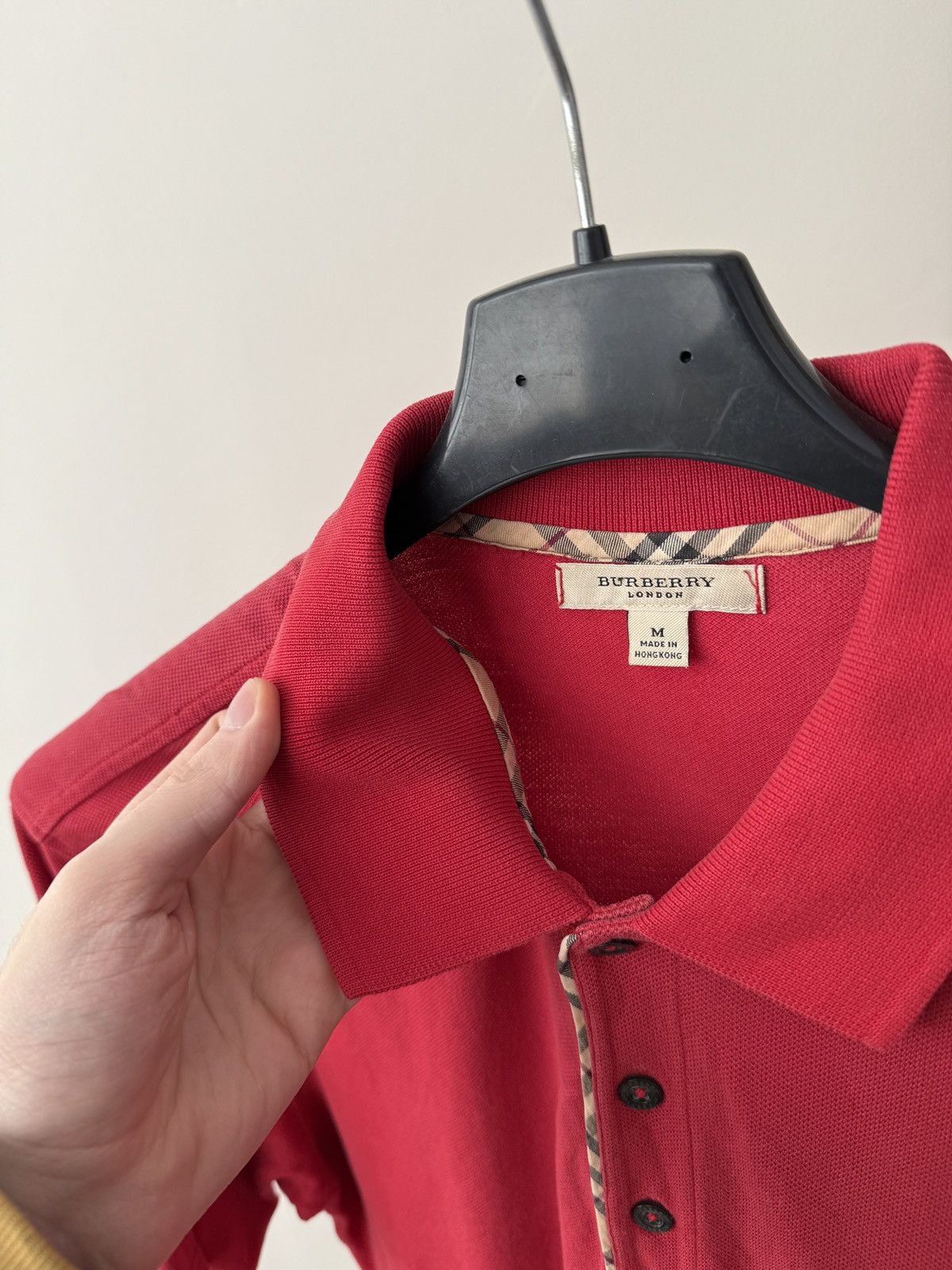 Burberry Vintage Burberry London Mens Red Polo Shirt Short Sleeve Size US M / EU 48-50 / 2 - 6 Thumbnail