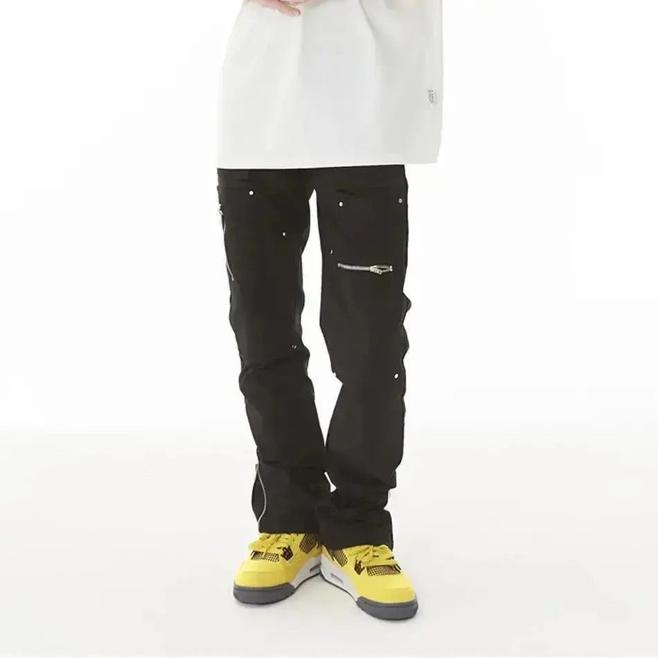 Japanese Brand Cargo Pants Men Black Unisex Dungarees Trousers Wide Leg Size US 30 / EU 46 - 2 Thumbnail