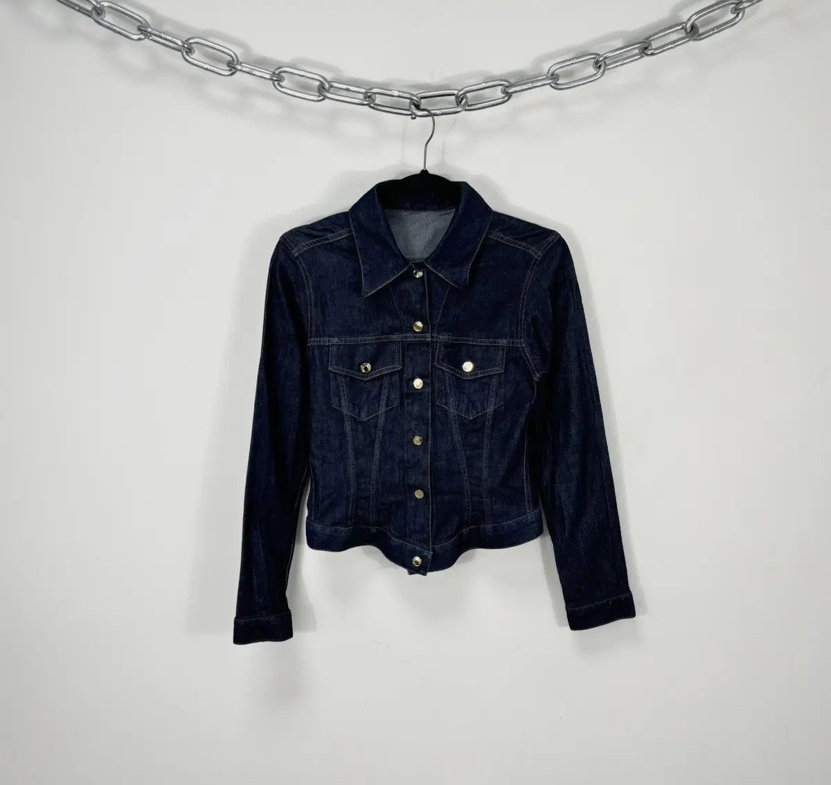 ジャケット・アウター GUCCI Tom Ford 1998 Black Denim Jacket SS98 Gucci by Tom Ford denim western shirt/jacket grey