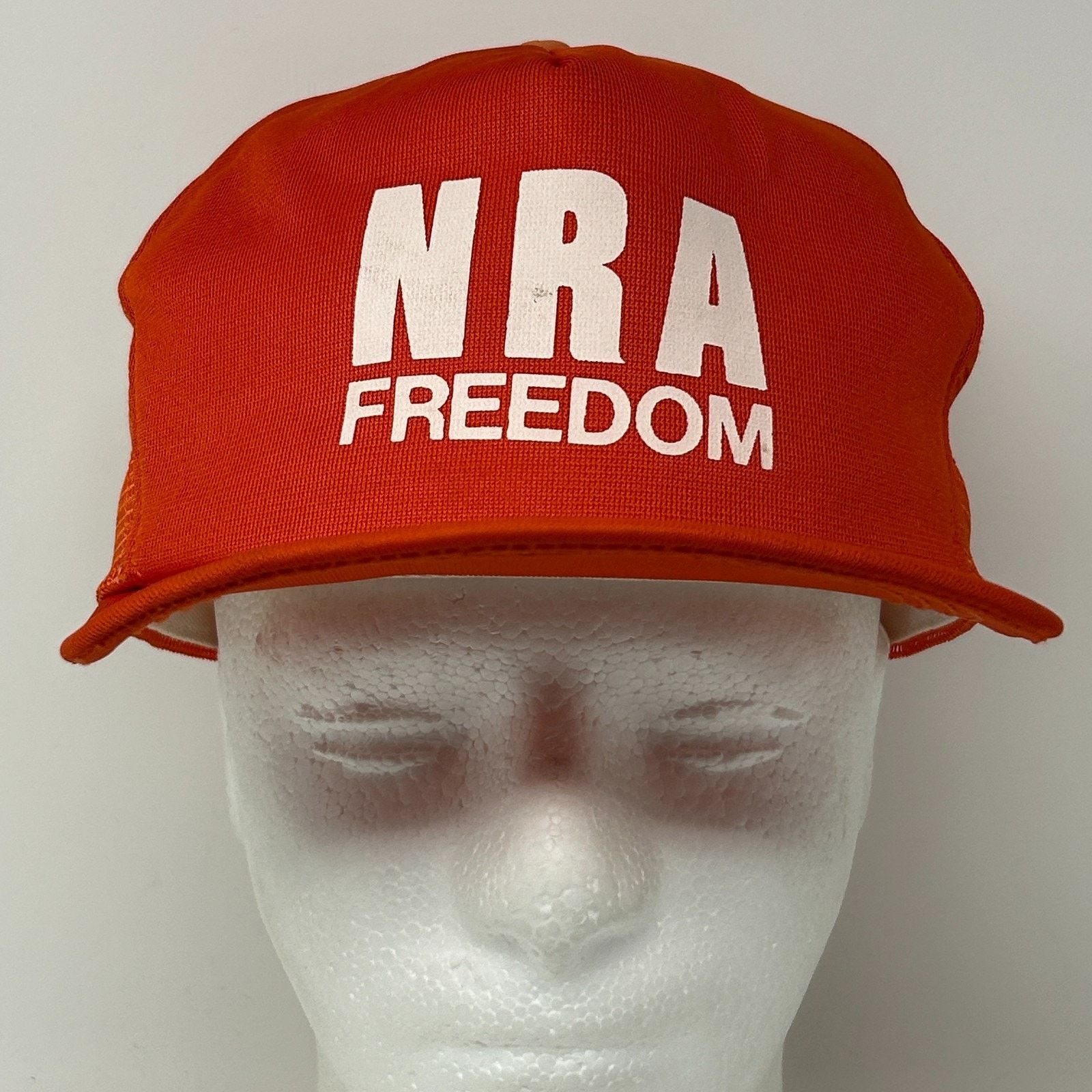 Vintage Vintage NRA Freedom Trucker Hat Baseball Cap Rifle Orange Size ONE SIZE - 2 Thumbnail