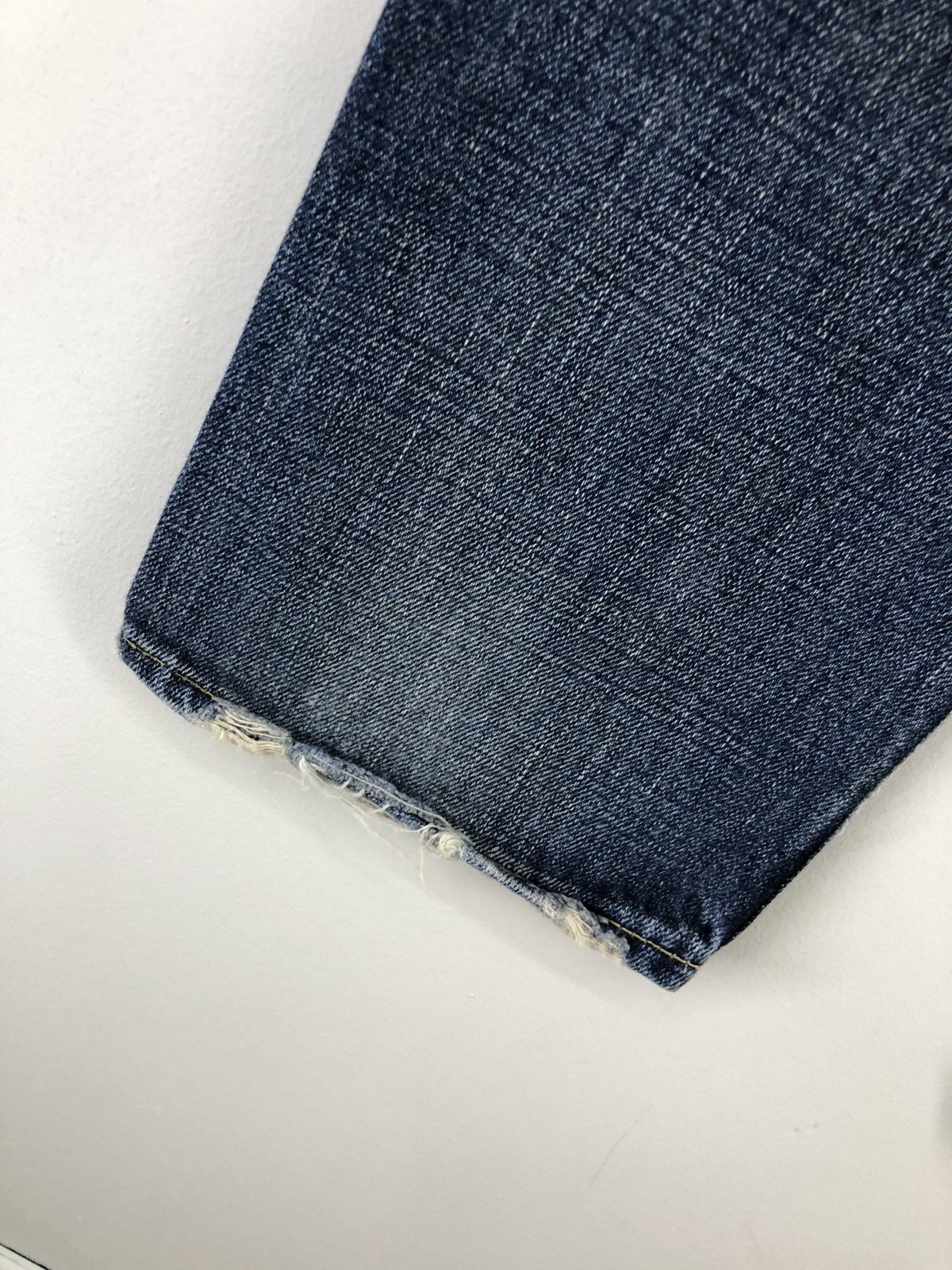 Japanese Brand Rodeo Crowns Low Rise Distressed Faded Blue Jeans Size 28" / US 6 / IT 42 - 18 Thumbnail