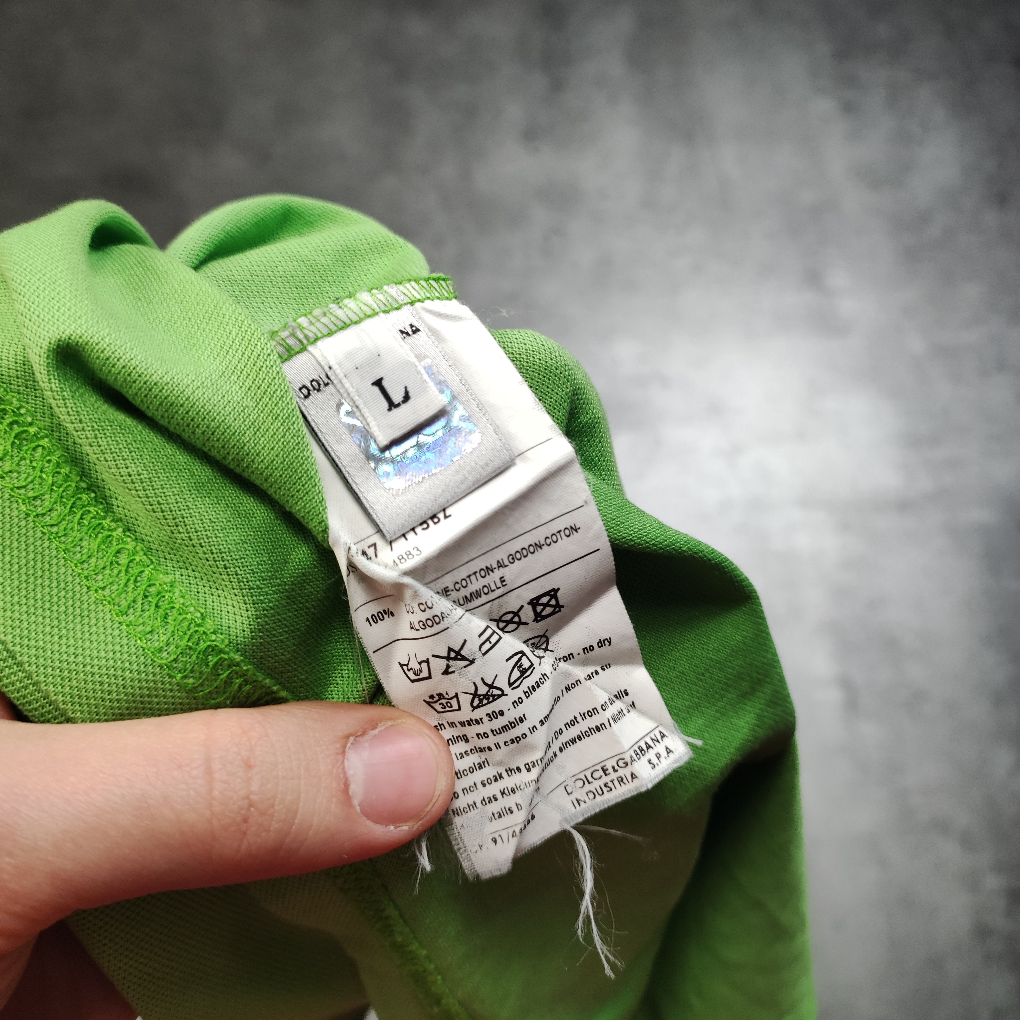 Dolce & Gabbana × Vintage RARE Vintage Luxury Dolce & Gabbana Green Polo Shirt Size US L / EU 52-54 / 3 - 8 Thumbnail