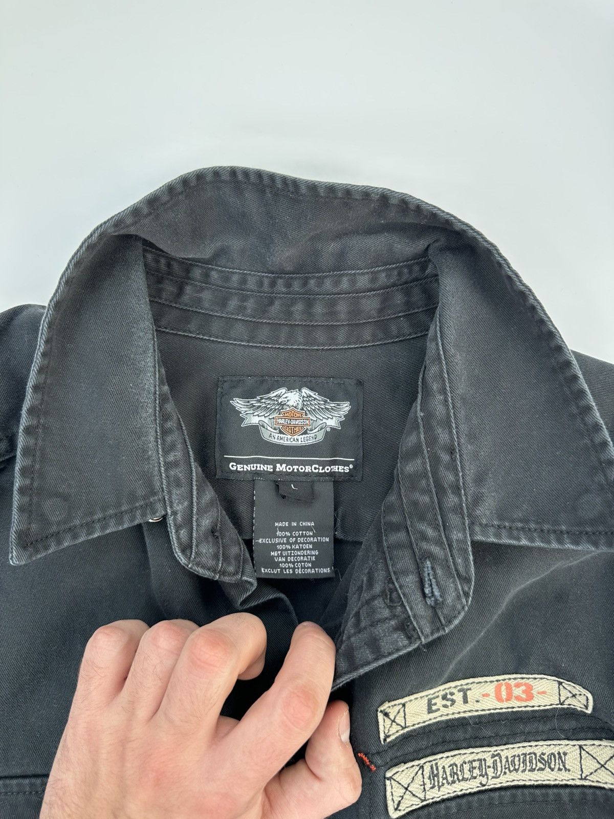 Harley Davidson Harley-Davidson Heavy Shirt Men's Embroidered Logos Size US L / EU 52-54 / 3 - 10 Thumbnail