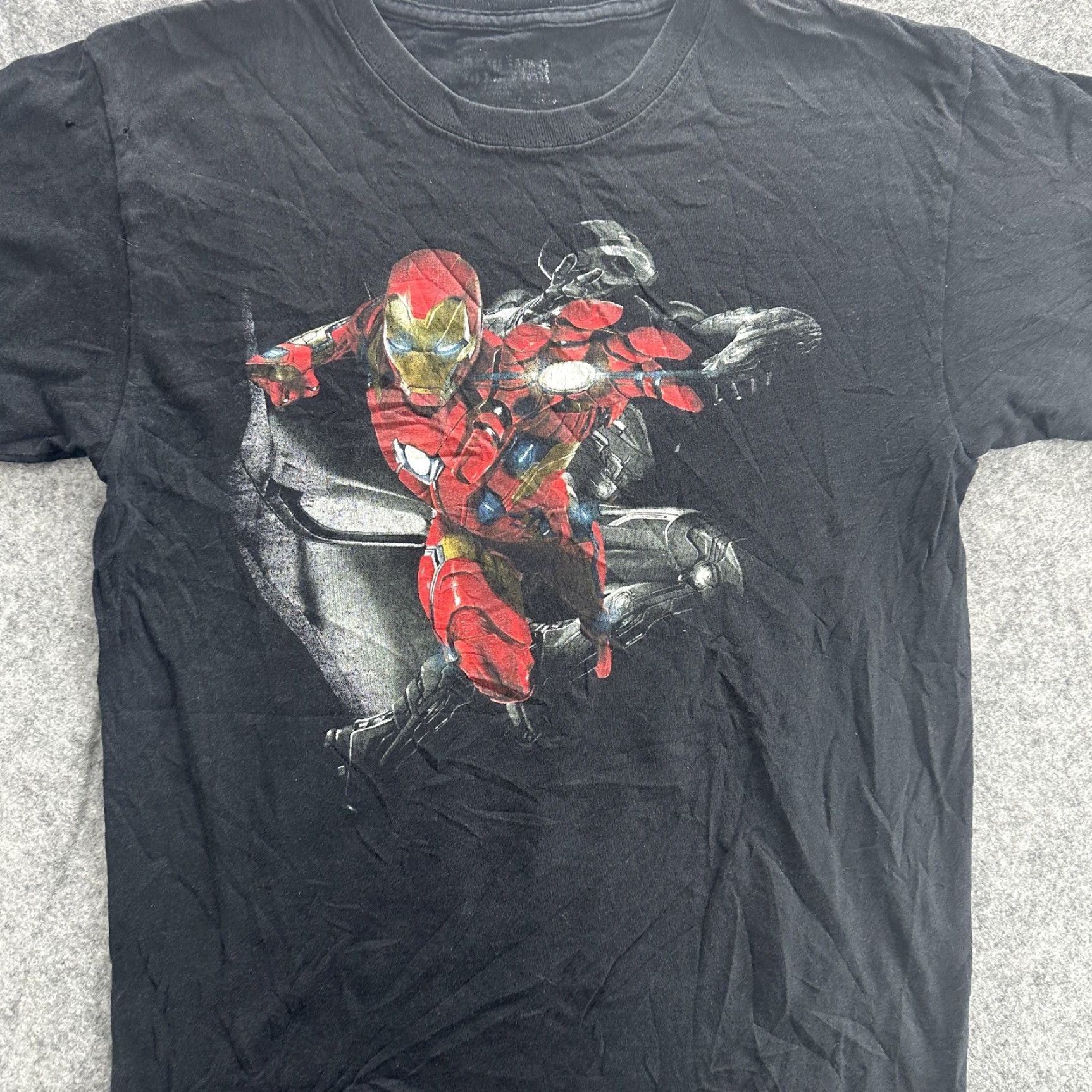 Vintage Marvel Iron Man T-Shirt Mens Large Black Avengers Superhero Movie Graphic Tee Size US L / EU 52-54 / 3 - 3 Thumbnail