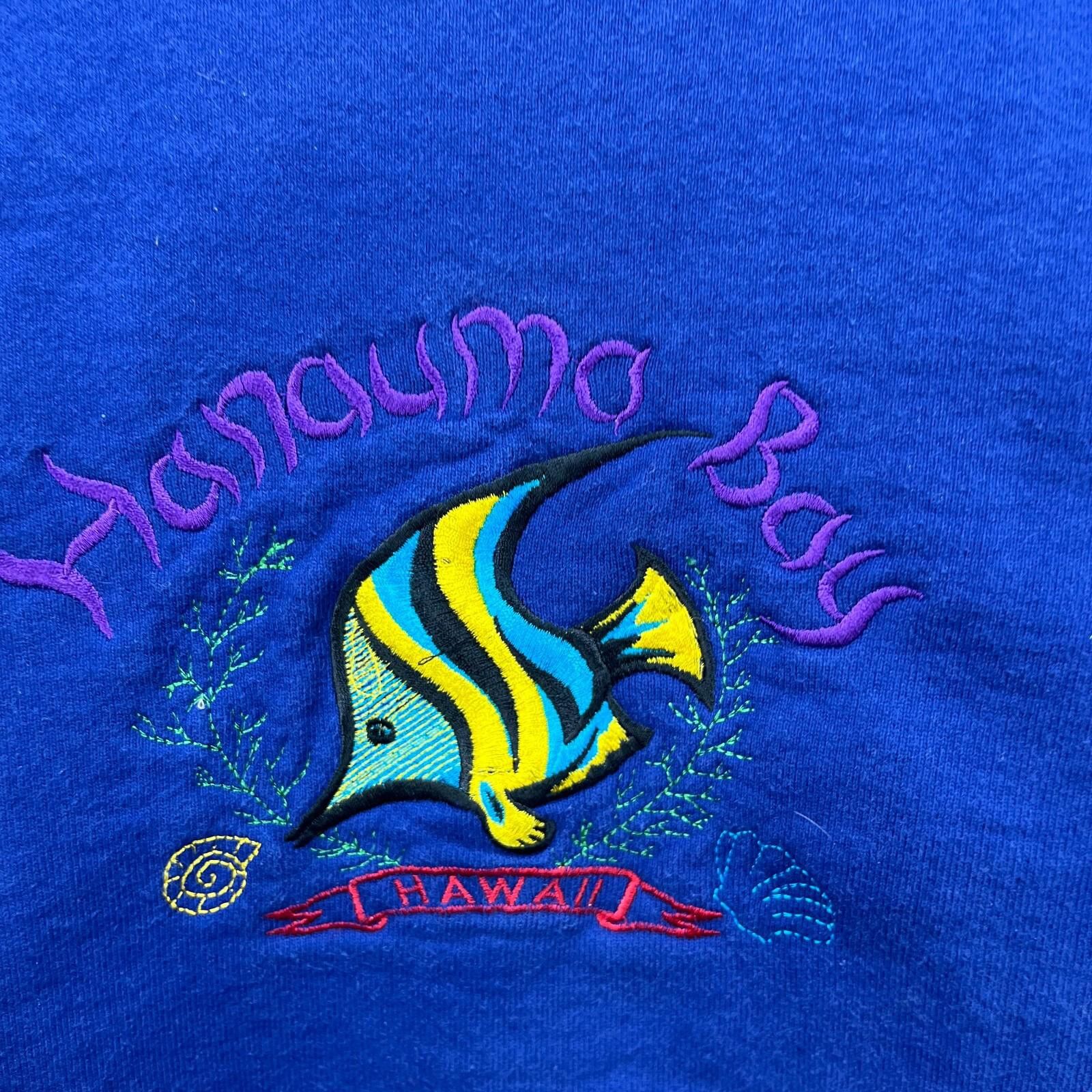 Vintage Vintage 90s Hawaii Fish Sweatshirt Large Nature Animal Size US L / EU 52-54 / 3 - 3 Thumbnail