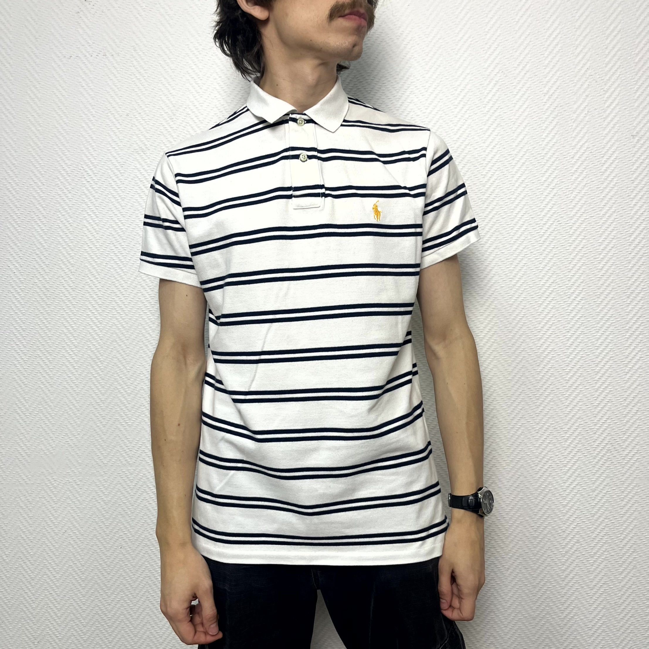 Polo Ralph Lauren Ralph Lauren Polo Striped White T-Shirt Custom Fit Size M Size US M / EU 48-50 / 2 - 8 Thumbnail