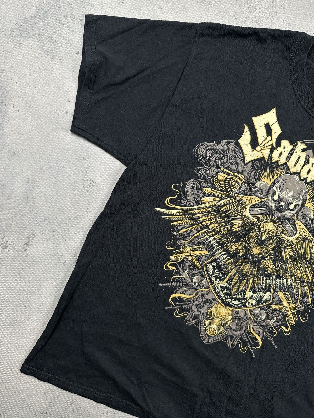 Band Tees Vintage Sabaton Band Tee Y2K Metal Goth Graphic T Shirt 00s Size US M / EU 48-50 / 2 - 3 Thumbnail