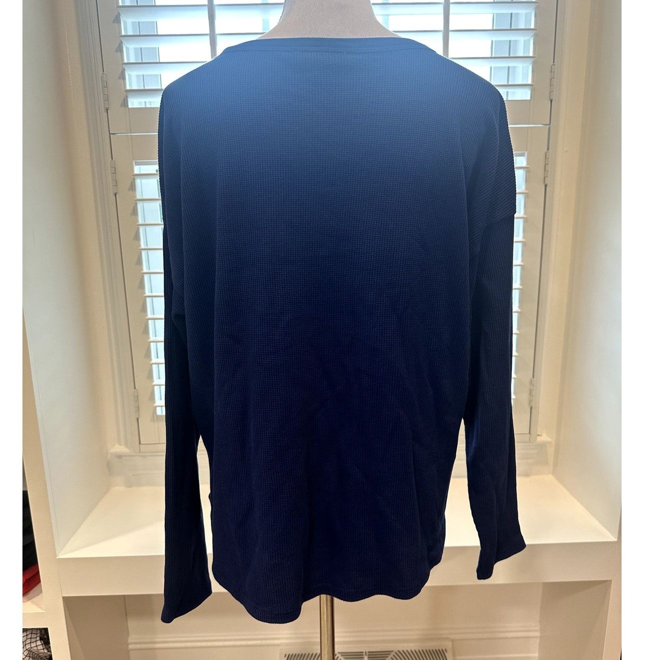 Treasure & Bond Treasure & Bond Women's Blue Long Sleeve Waffle Knit S NWOT Size S / US 4 / IT 40 - 4 Thumbnail
