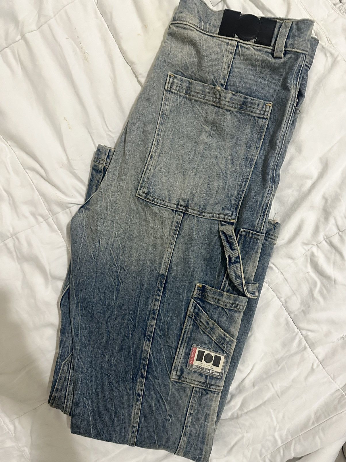 Nahmias Nahmias Straight Leg Panelled Jeans Size US 34 / EU 50 - 4 Thumbnail