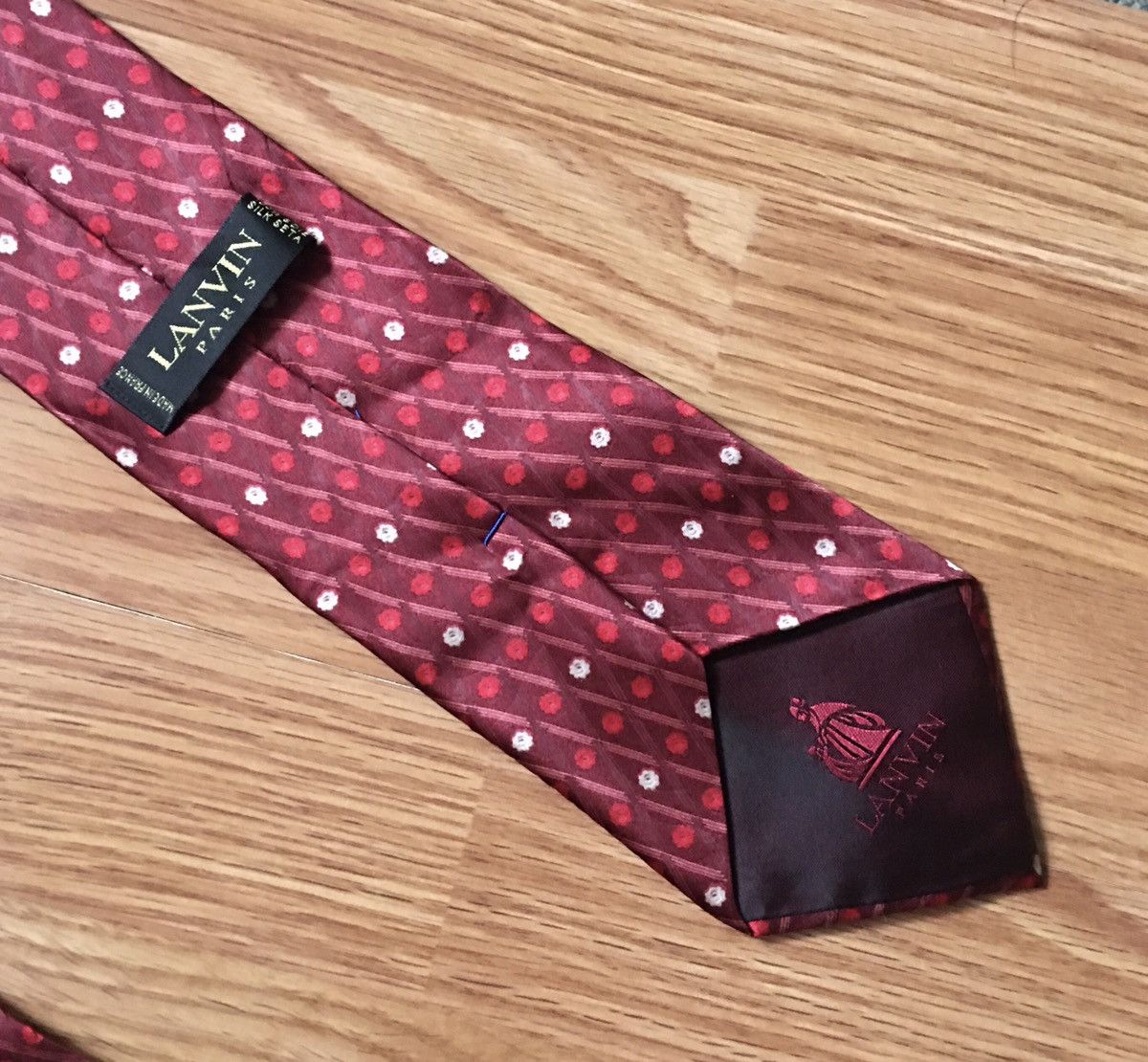 Lanvin Lanvin Paris Floral Print Silk Mens Tie Size ONE SIZE - 3 Thumbnail