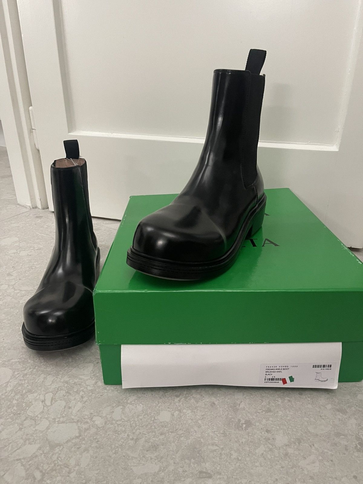 Bottega Veneta Fireman Ankle Boots Brushed Vinyl Size US 12 / EU 45 - 6 Thumbnail