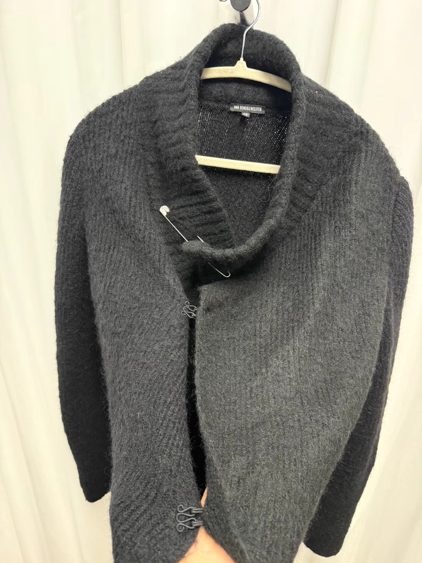 Ann Demeulemeester Ann Demeulemeester Mohair Scarf Collar Frog Closure Coat K20 Size XS / US 0-2 / IT 36-38 - 5 Thumbnail