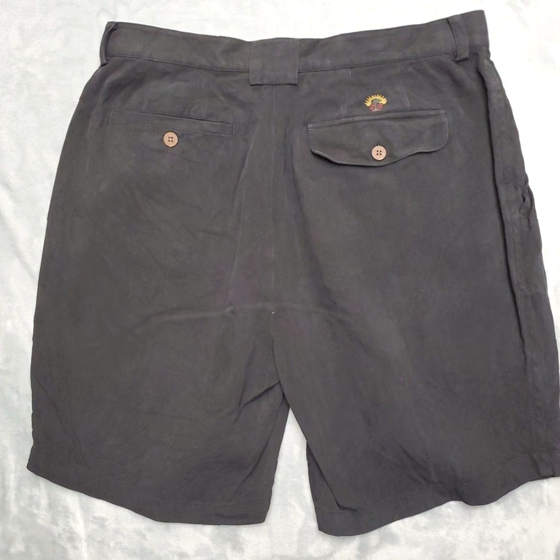Tommy Bahama Tommy Bahama Shorts Mens 36 Black Pleated 100% Silk Casual Outdoor Chino Golf Size US 36 / EU 52 - 5 Thumbnail