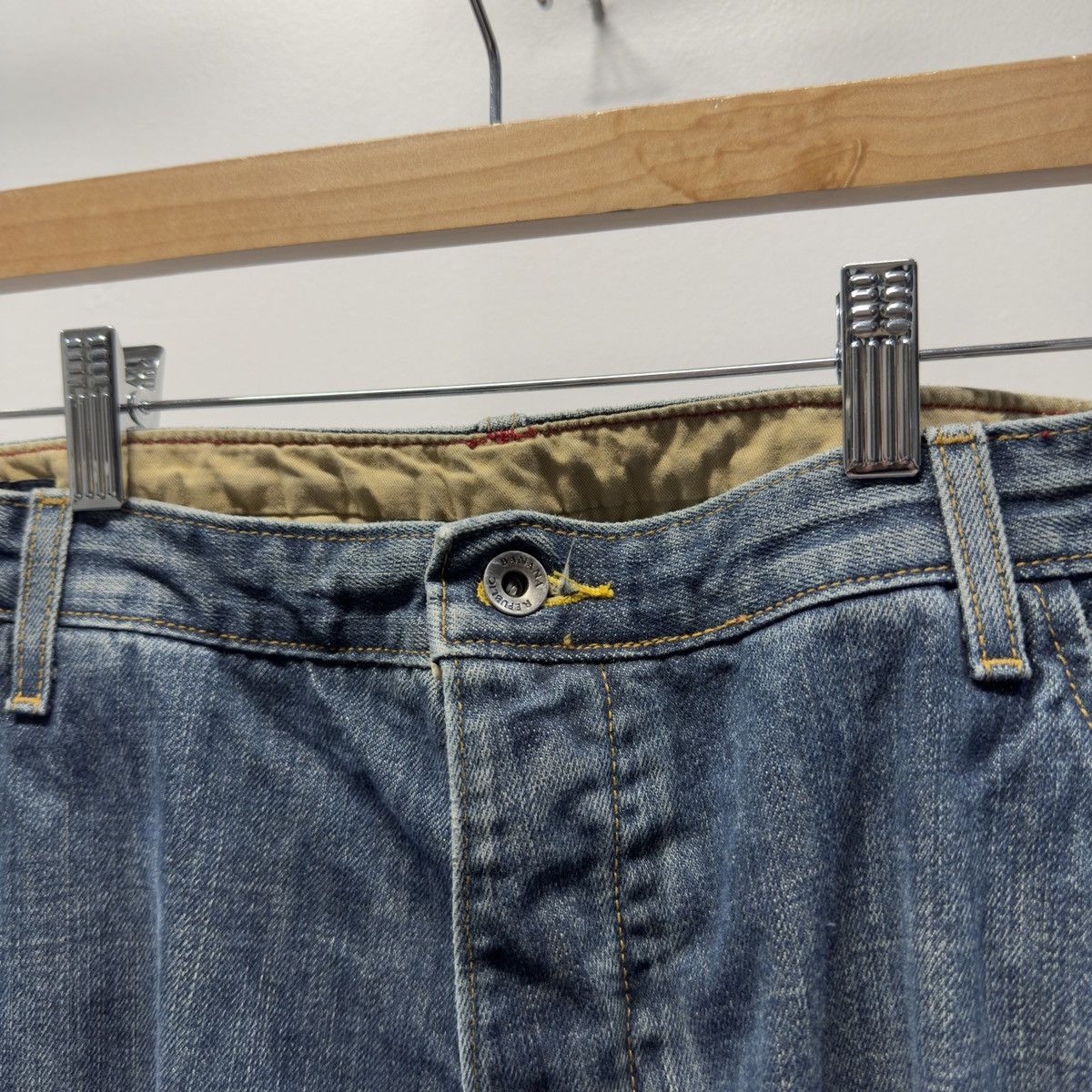 Vintage Banana Republic Faded Jeans ERD Grunge Chrome Mud Wash Size US 36 / EU 52 - 7 Thumbnail