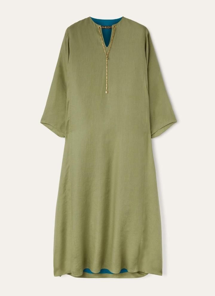Loro Piana o1srvl11e0526 FAN8401 Rosy Dress in Green Size L / US 10 / IT 46 - 1 Thumbnail