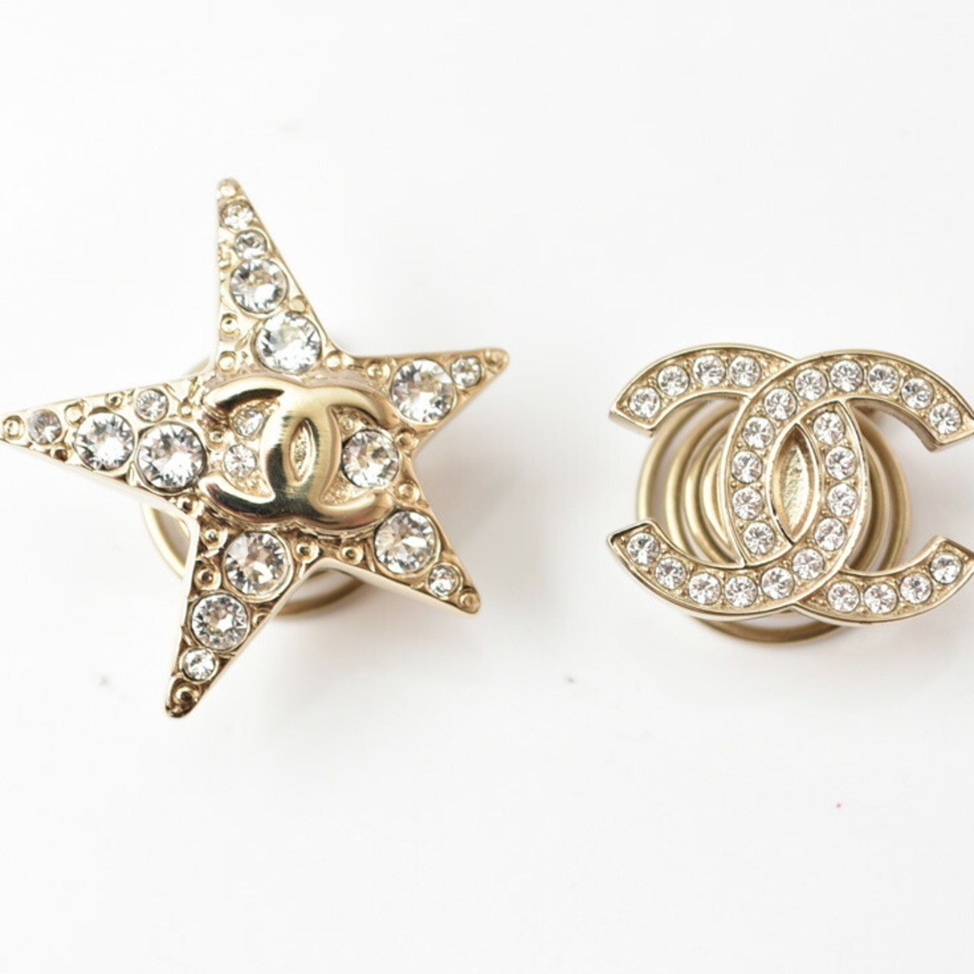 Chanel Chanel Hair CHANEL Rhinestone Coco Mark Star Gold Size ONE SIZE - 1 Thumbnail