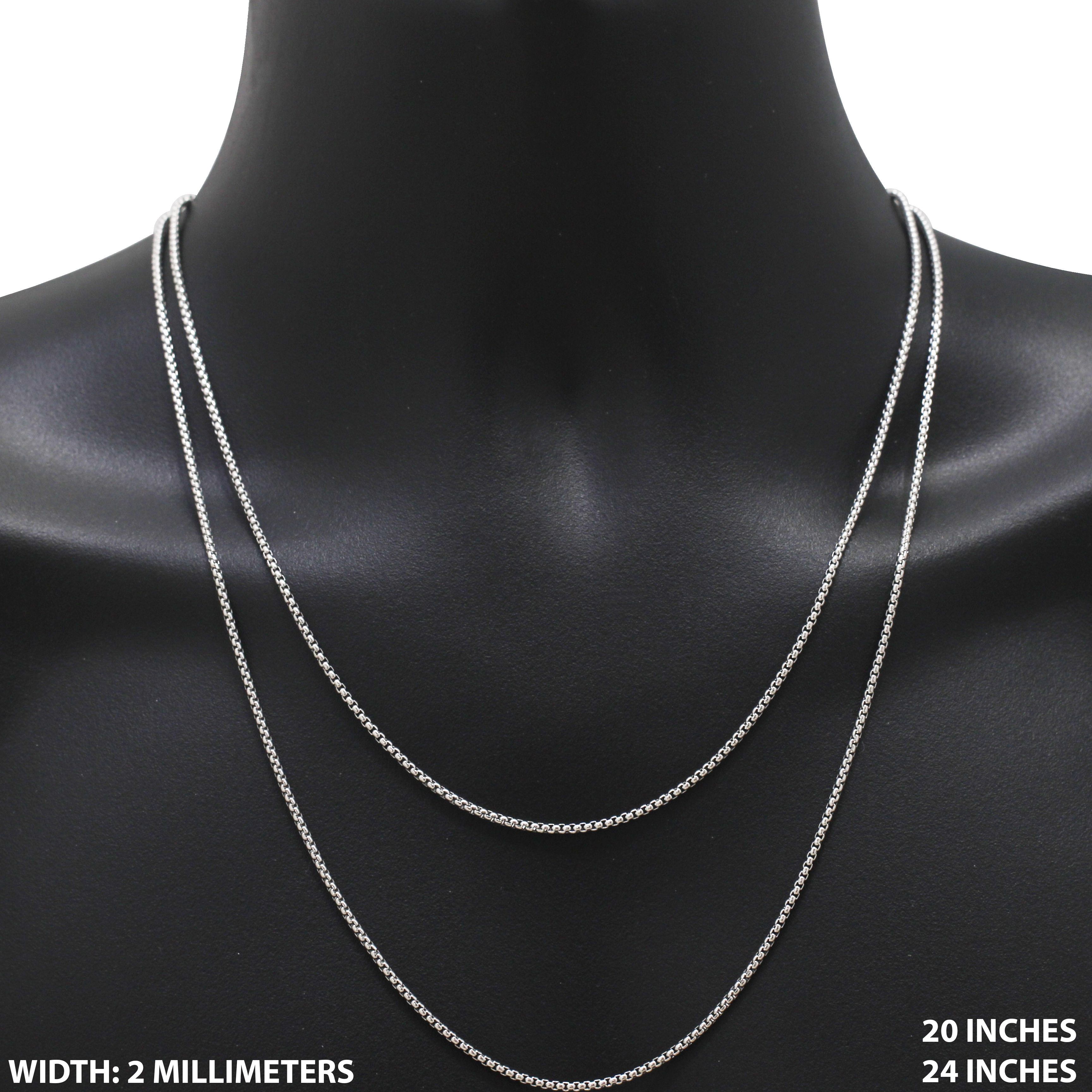 Other 316L Stainless Steel 2mm Box Chain Necklace 24” Size ONE SIZE - 1 Thumbnail