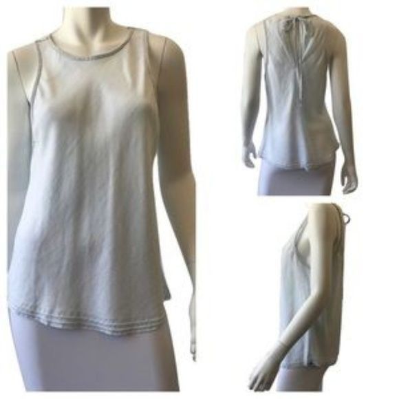 Anthropologie Cloth & Stone Tie Back Sleeveless Top Baby Blue Size S / US 4 / IT 40 - 1 Thumbnail