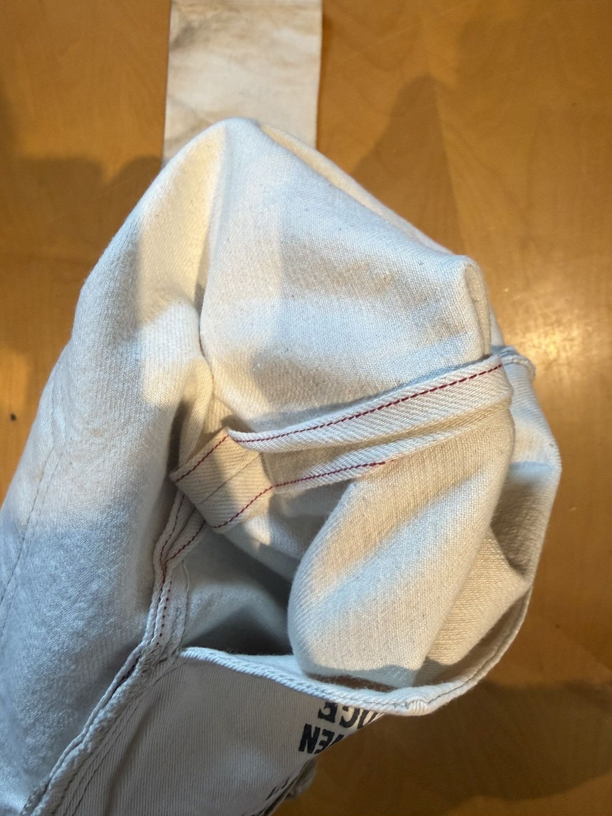 RRL Ralph Lauren RRL cream selvedge DENIM Slim fit Size US 30 / EU 46 - 10 Thumbnail