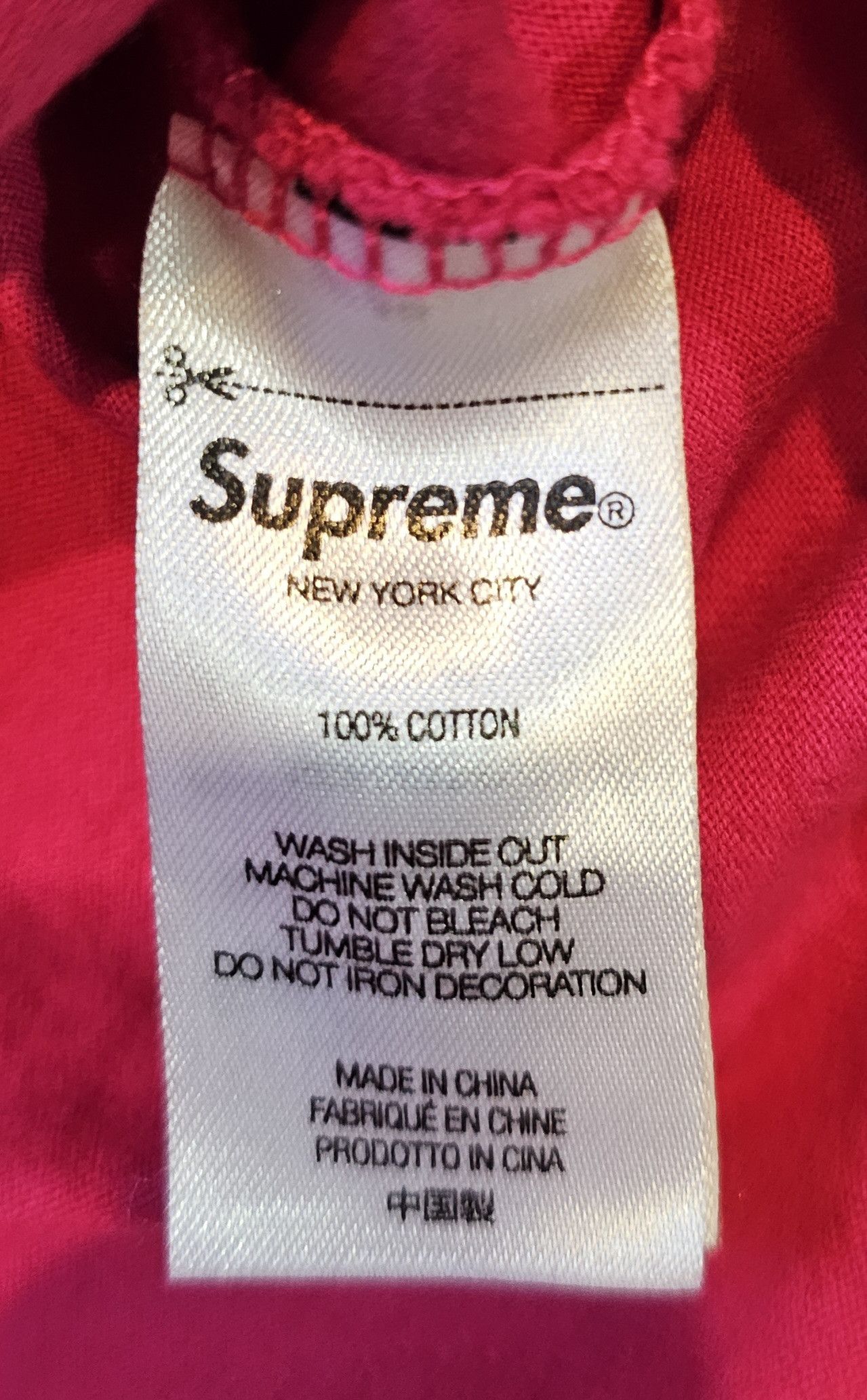 Supreme Supreme Neck Writing Long Sleeve Pink Size US S / EU 44-46 / 1 - 4 Thumbnail
