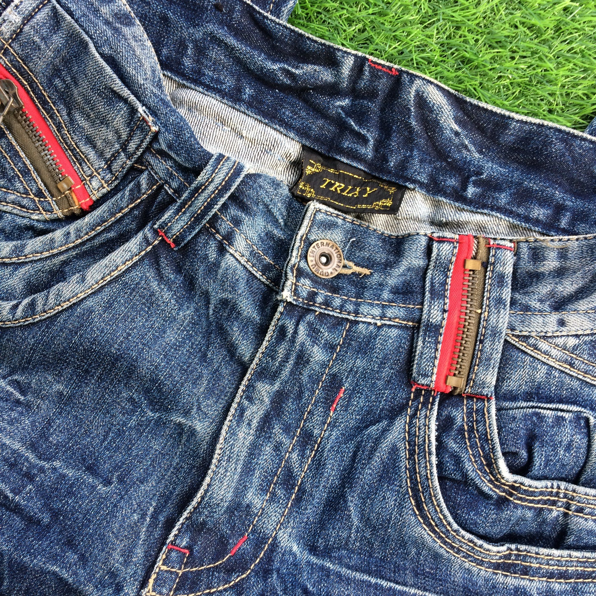 Japanese Brand Harajuku Double Pocket Bootcut Jeans #D-843 Size US 32 / EU 48 - 5 Thumbnail
