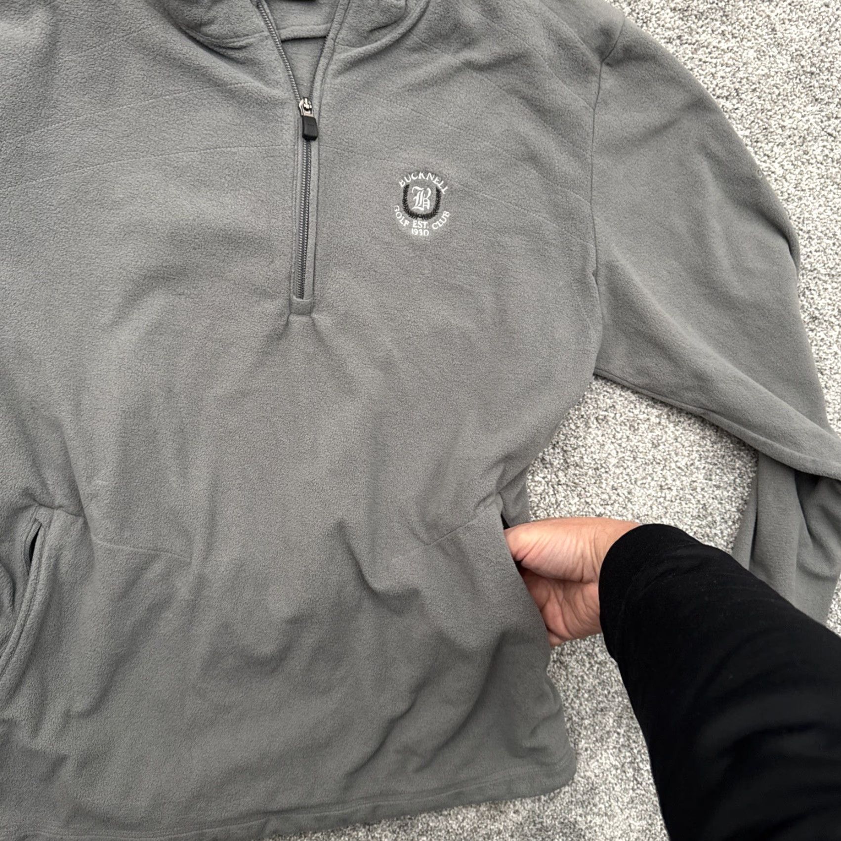 Adidas VINTAGE adidas Bucknell University Fleece Jacket 1/4 Zip XL Men's Gray 1/4 Zip Golf Club Climate Warm Size US XL / EU 56 / 4 - 7 Thumbnail