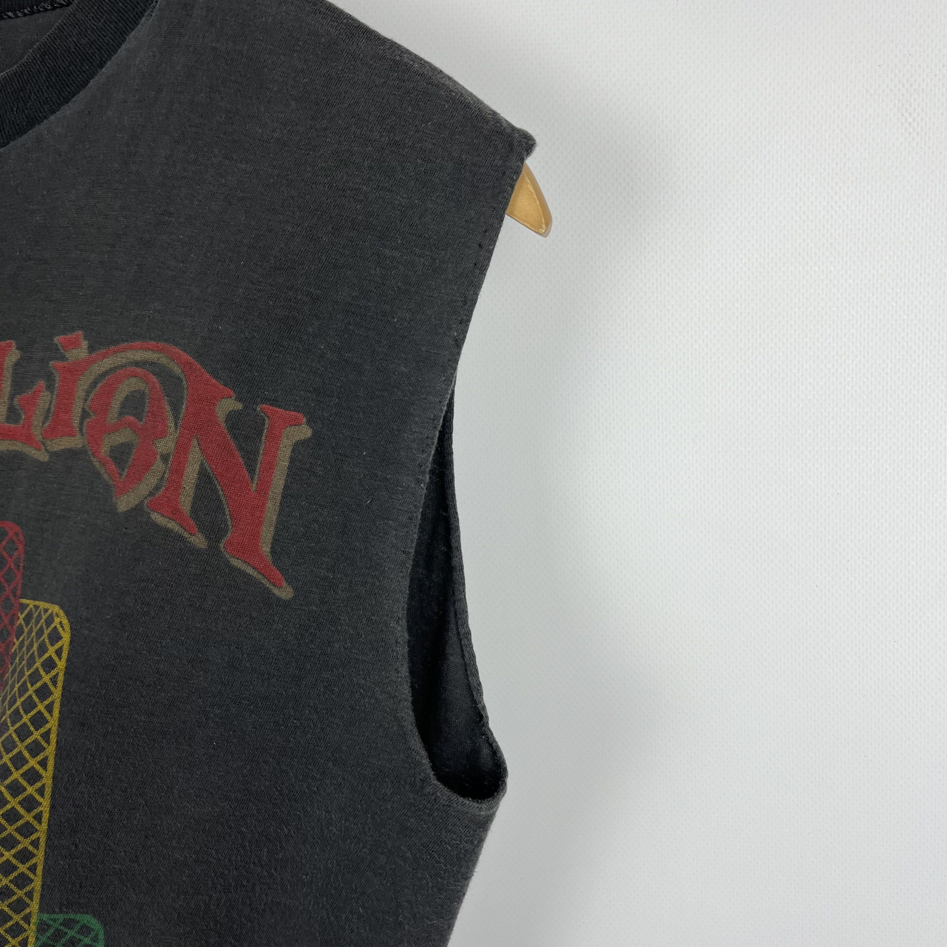 Band Tees Vintage Marillion Tour Rock Band Cropped T Shirt 1986 Size US M / EU 48-50 / 2 - 13 Thumbnail