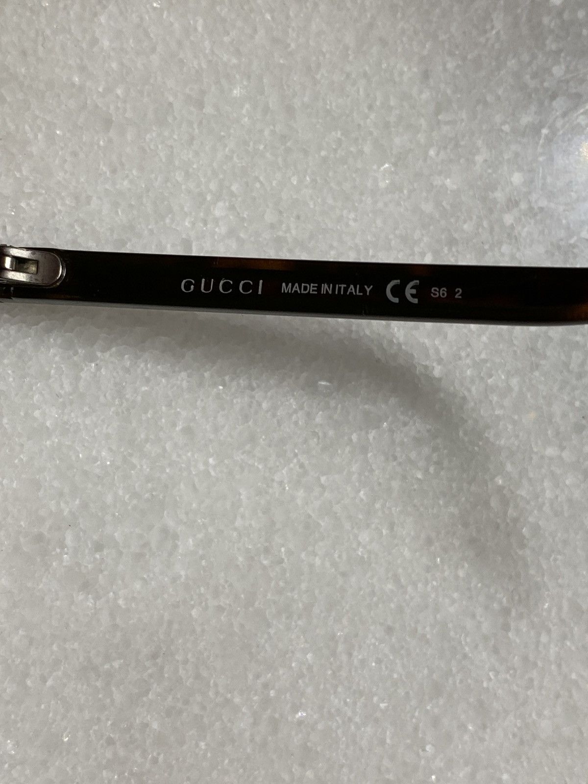 Designer Gucci Stripe GG Square Sunglasses Brown Shades Preowned Size ONE SIZE - 6 Thumbnail
