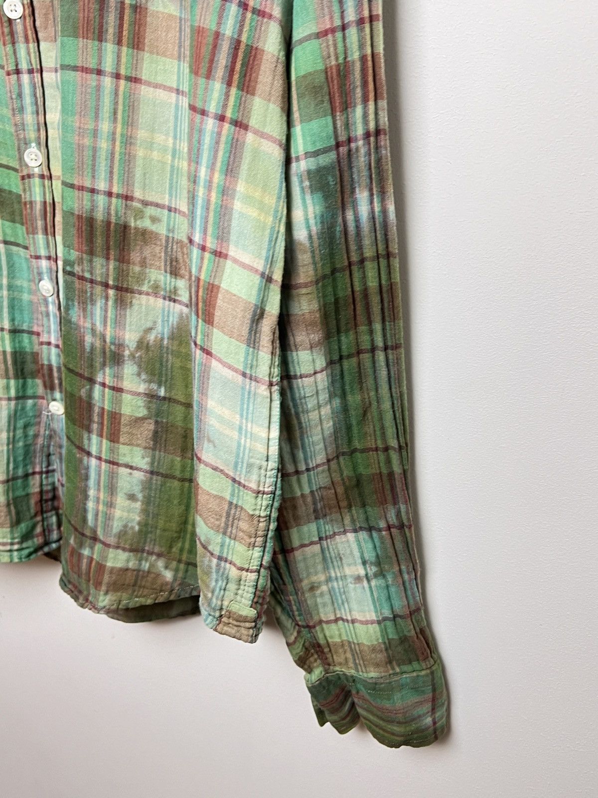 Acne Studios acne vintage travis plaid flannel shirt bleached tie dye y2k Size US M / EU 48-50 / 2 - 5 Thumbnail