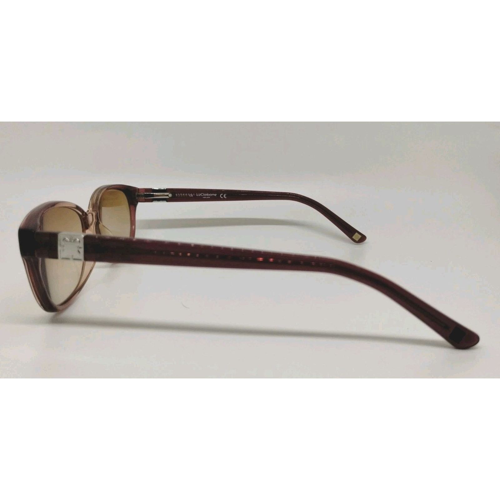 Liz Claiborne Liz Claiborne Eyeglass Frames L389 OJPS Sparkly Amber Brown Size ONE SIZE - 5 Thumbnail