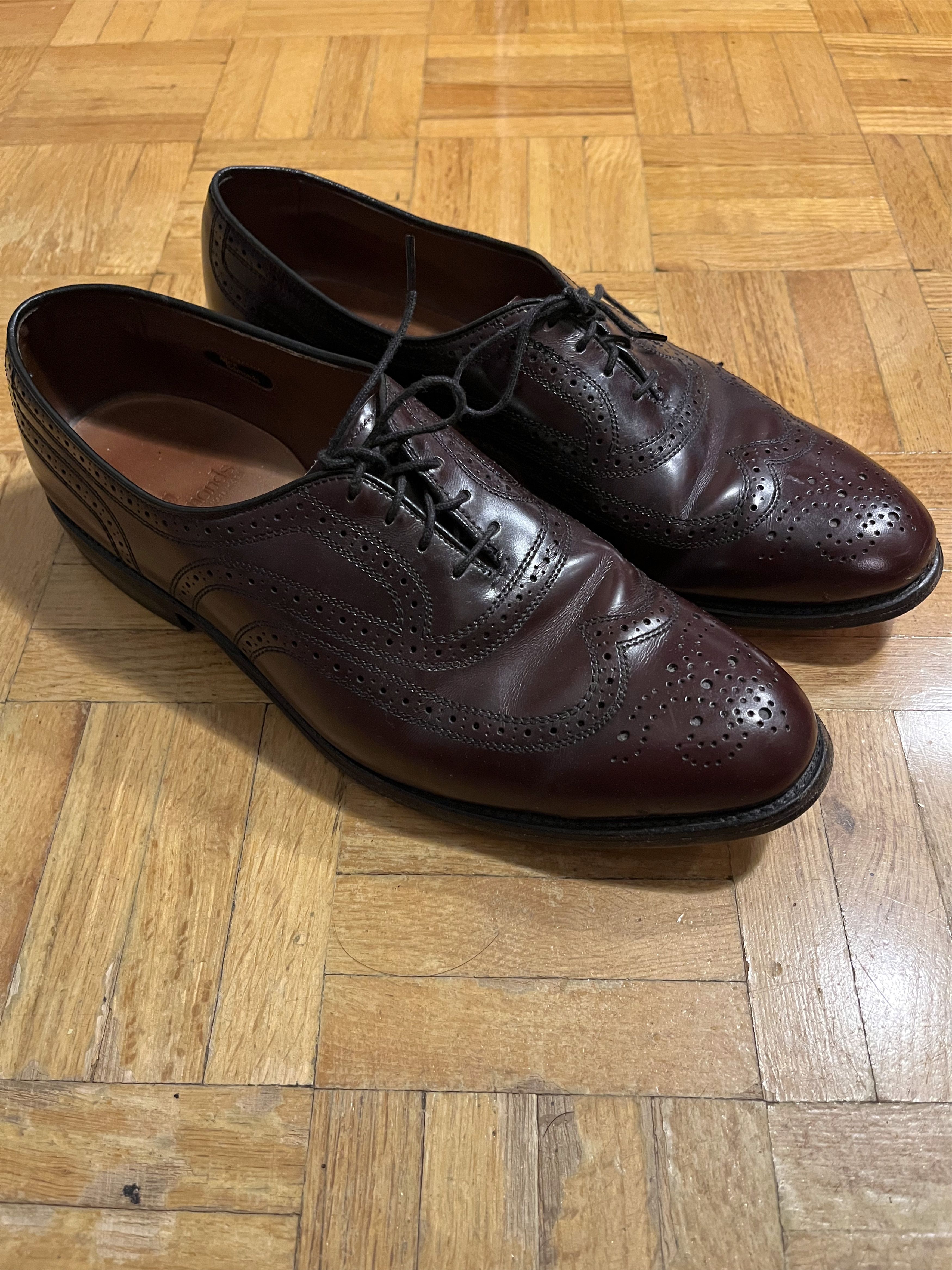Allen Edmonds Red Allen Edmonds Wingtip Oxford Dress Shoes Size US 9.5 / EU 42-43 - 1 Thumbnail