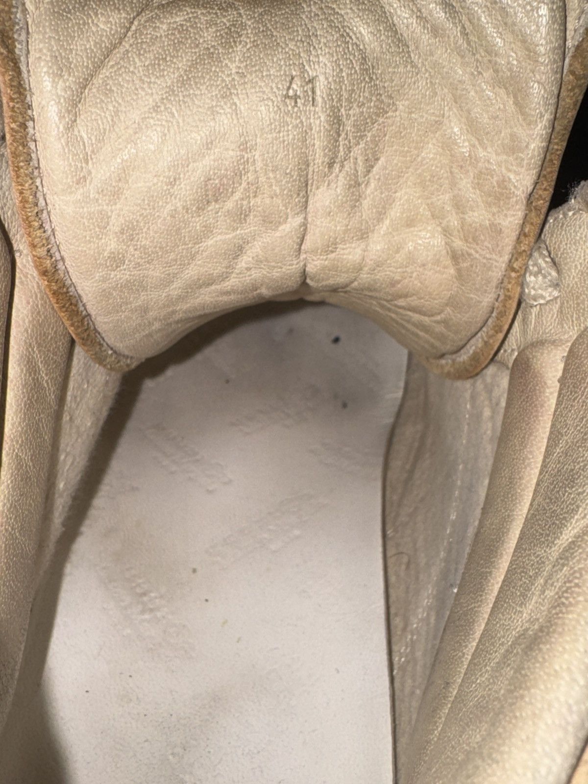 Maison Margiela Maison Margiela Beige Paint Splatter Hi-Top GAT Size US 8 / EU 41 - 6 Thumbnail