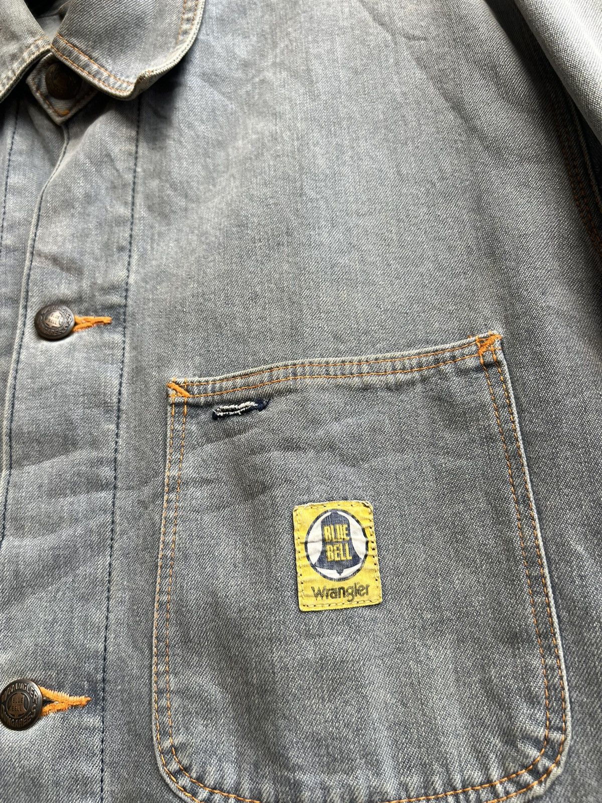 Vintage Vintage 90s Wrangler Blue Bell Muddy Denim Chore Jacket Size US M / EU 48-50 / 2 - 12 Thumbnail