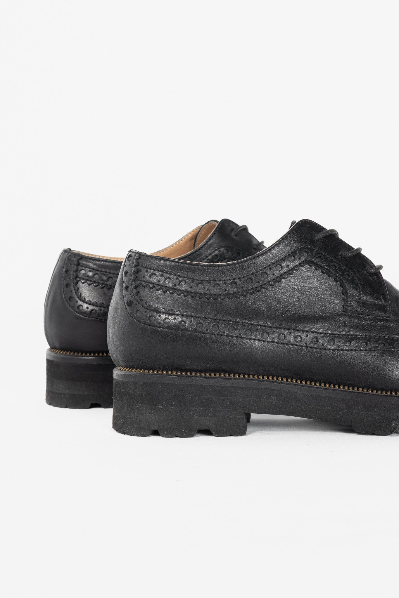 Ron White Ron White Queenie Black Leather Wingtip Platform Oxfords Size US 6 / IT 36 - 8 Thumbnail