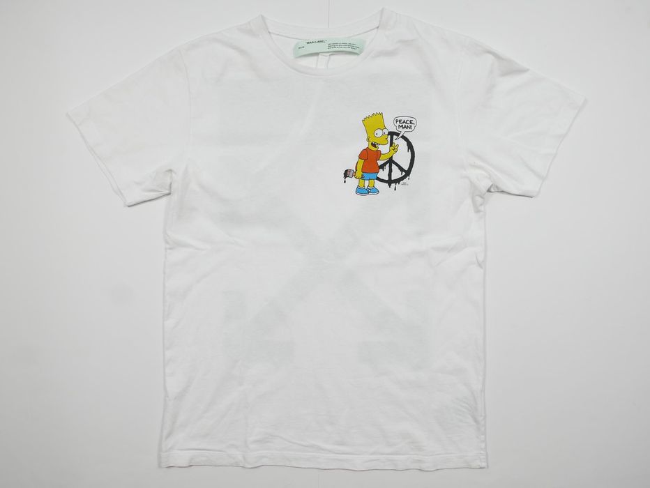 Off white bart peace hot sale tee