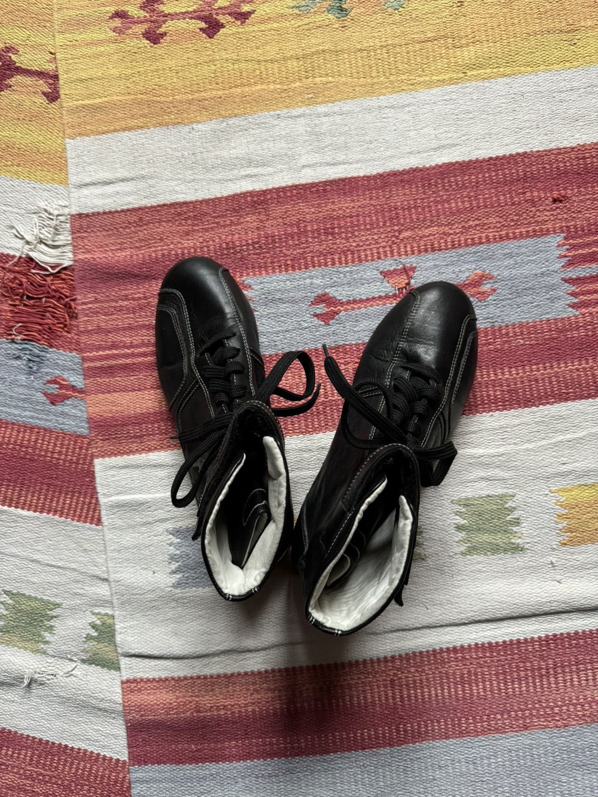 Maserati Vintage 00’s Maserati Genuine Leather Racing High Sneakers Size US 7.5 / IT 37.5 - 6 Thumbnail