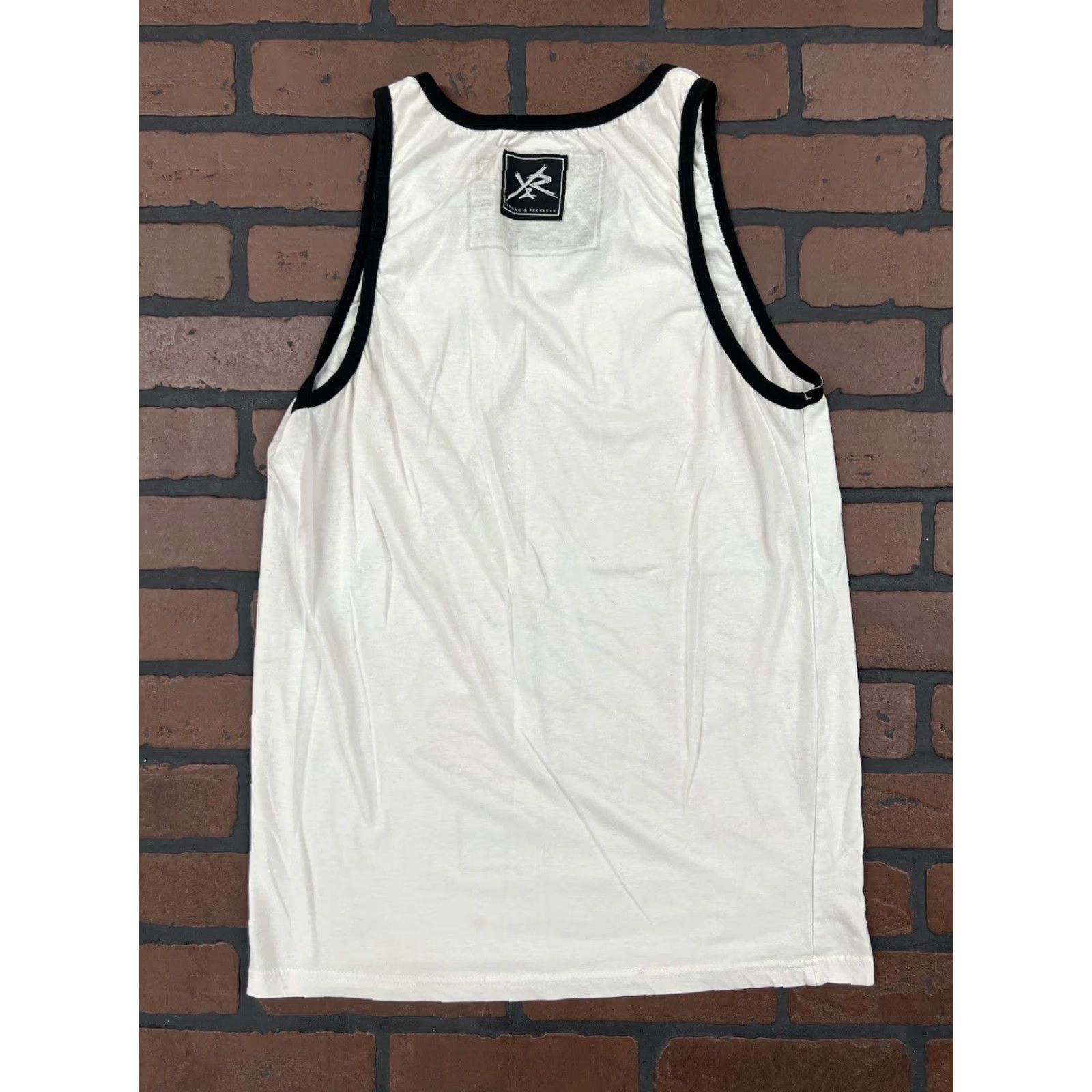 Etro Young & Reckless Tank Top Medium White Graphic Print Retro T-Shirt Mens M Size US M / EU 48-50 / 2 - 4 Thumbnail