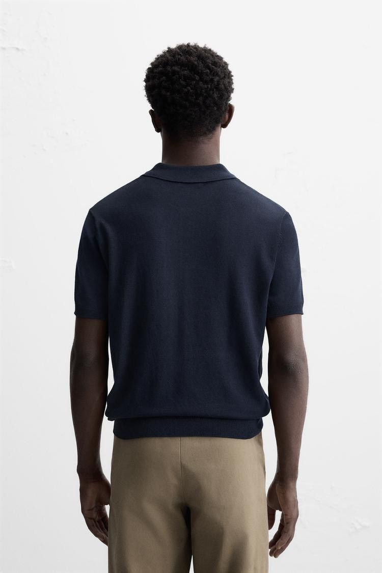 Designer × Vintage × Zara Zara KNIT POLO SHIRT Size US L / EU 52-54 / 3 - 8 Thumbnail