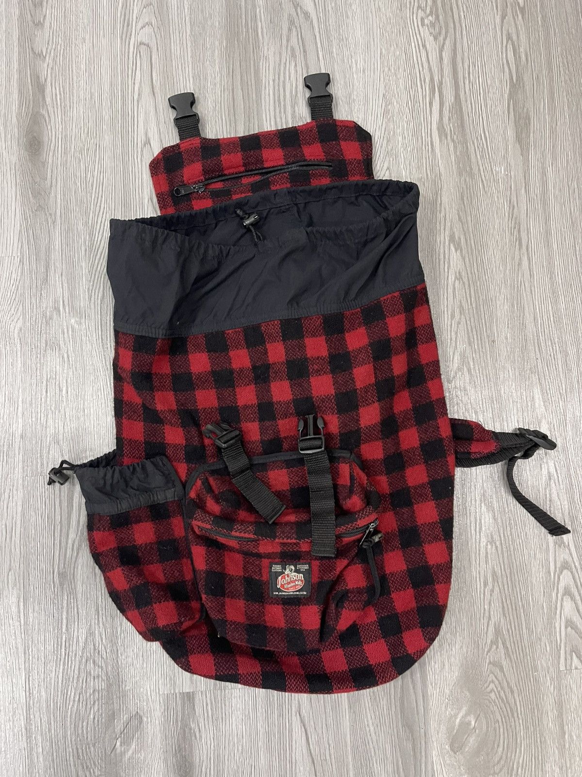 Johnson Woolen Mills Red Plaid Johnson Woolen Mill Rucksack Bagpack Size ONE SIZE - 20 Thumbnail