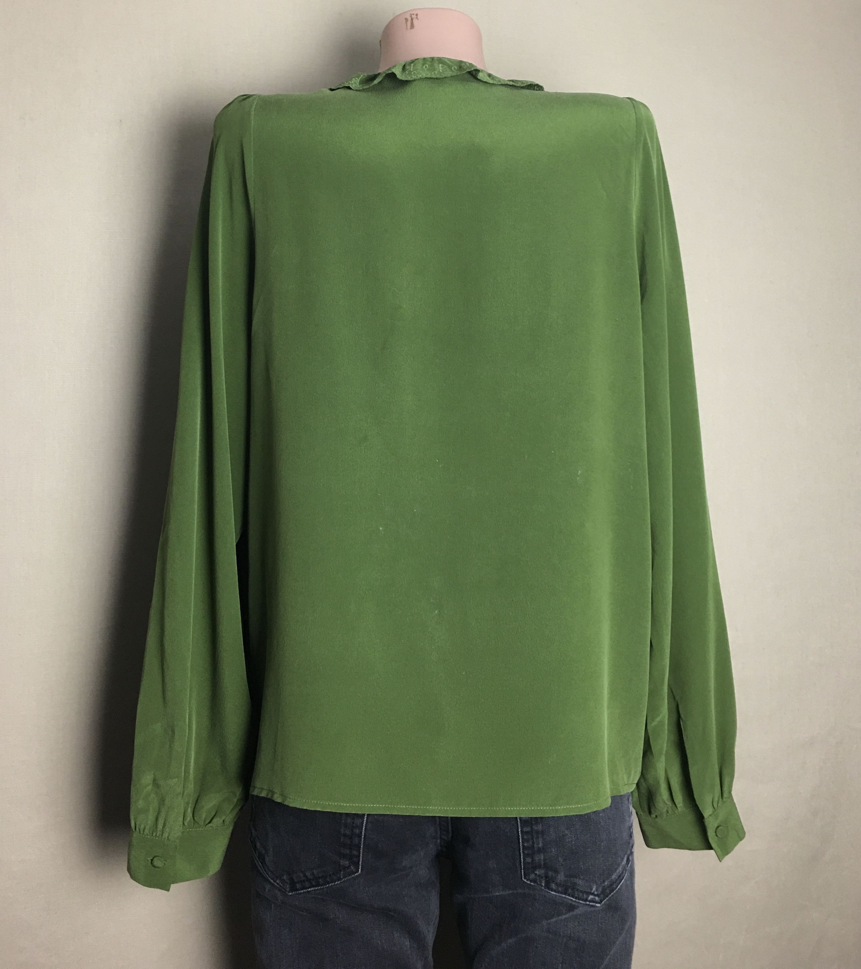 Sezane Sezane Rosine Green Silk Blouse Shirt Size EU 36 Size XS / US 0-2 / IT 36-38 - 10 Thumbnail