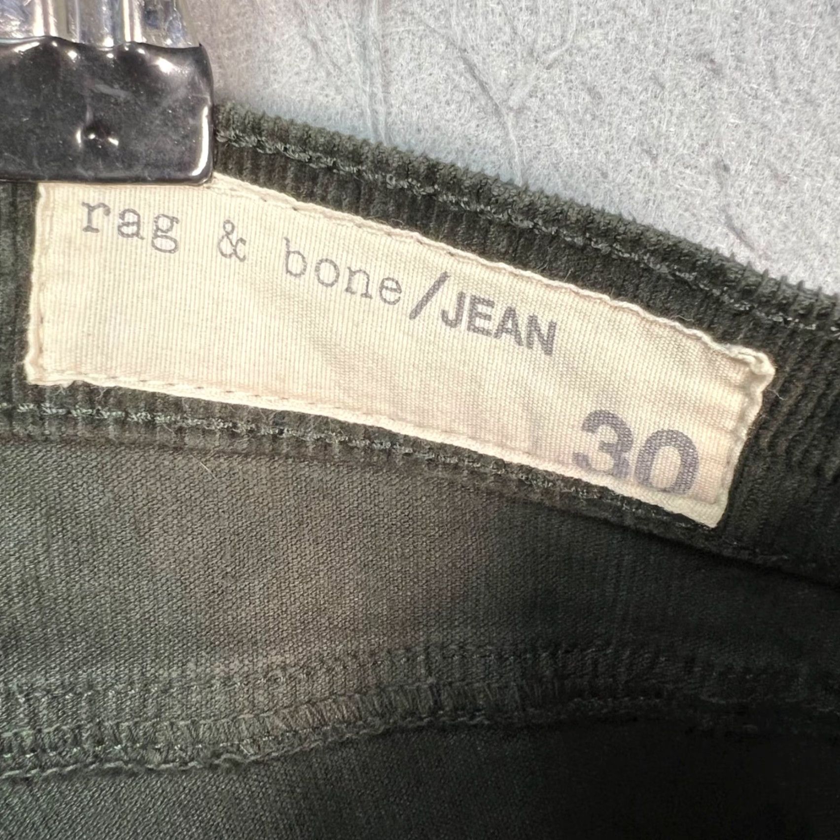 Rag & Bone Rag & Bone Womens Pants Tomboy Olive Green Corduroy Tapered Leg 30 Ankle Size 30" / US 8 / IT 44 - 3 Thumbnail